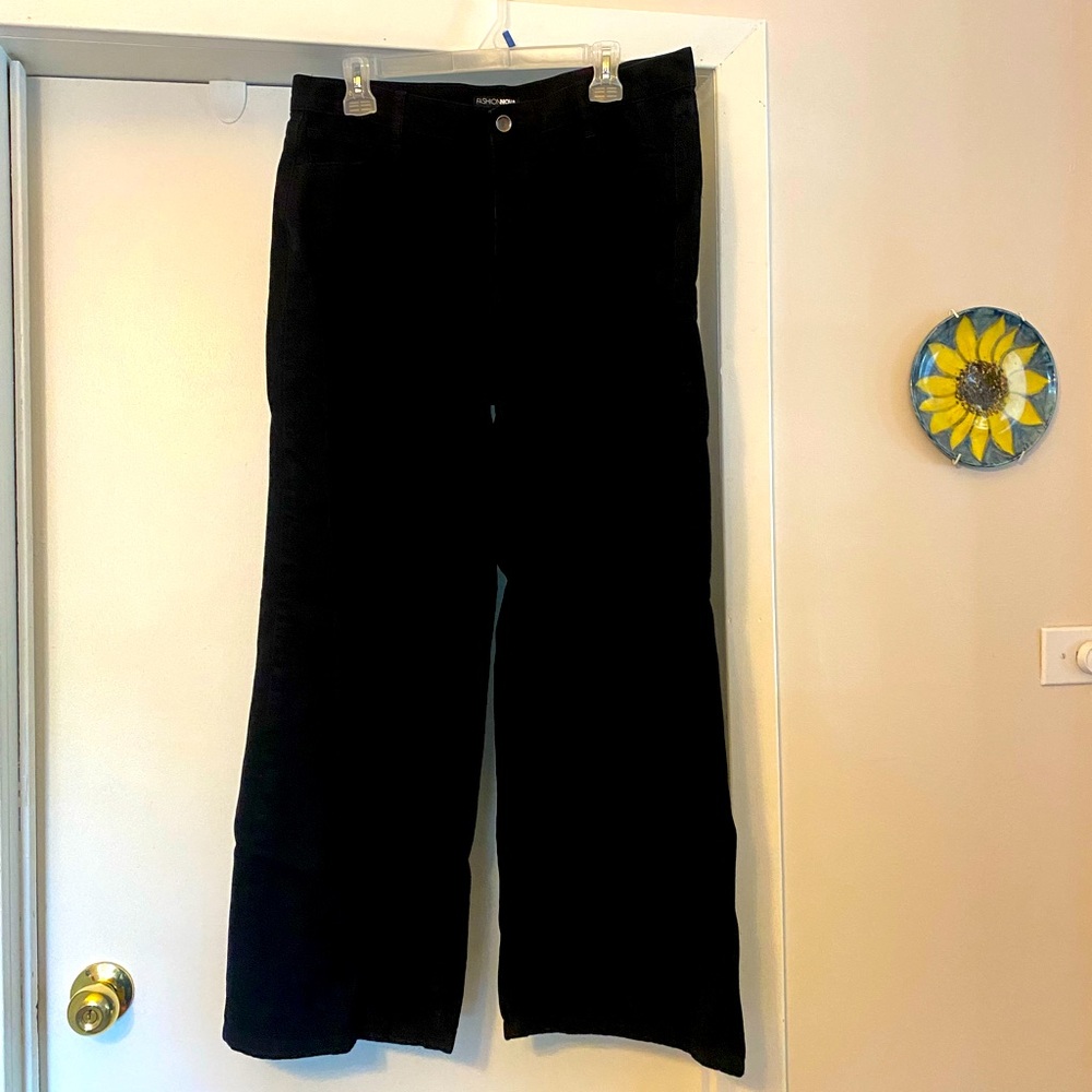 High rise wide leg jeans